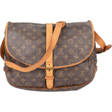 Louis Vuitton Canvas Monogram Saumur 35 Crossbody Bag