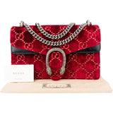 Gucci Limited Velvet GG Monogram Dionysus Shoulder Bag