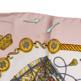 Hermès Classic "LES TAMBOURS" Silk Carre 90 Scarf Tuch