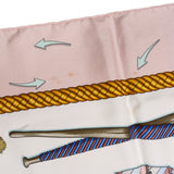 Hermès Classic "LES TAMBOURS" Silk Carre 90 Scarf Tuch
