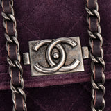 Chanel Quilted Velvet Boy Wallet On Chain Crossbody Bag