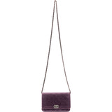 Chanel Quilted Velvet Boy Wallet On Chain Crossbody Bag