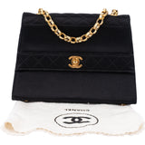 Chanel Stich Satin 24K Gold Single Flap Crossbody Bag