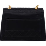 Chanel Stich Satin 24K Gold Single Flap Crossbody Bag