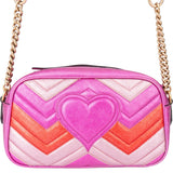 Gucci Tricolor Leather Marmont GG Crossbody Bag