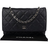 Chanel Quilted Caviar Leather Wallet On Chain Crossbody Bag
