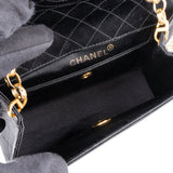 Chanel Stich Satin 24K Gold Single Flap Crossbody Bag