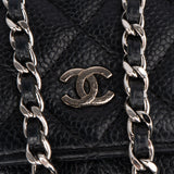 Chanel Quilted Caviar Leather Wallet On Chain Crossbody Bag