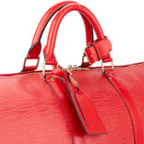 Louis Vuitton Rouge Epi Leather Keepall 55