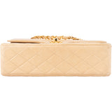 Chanel Quilted Lambskin 24K Gold Medium Double Flap Crossbody Bag