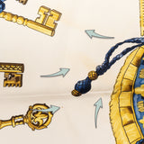 Hermès Classic "Les Clefs" Silk Carre 90 Scarf Tuch