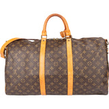 Louis Vuitton Canvas Monogram Keepall 50 Bandouliere