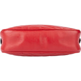 Gucci Red Leather Marmont GG Crossbody Bag
