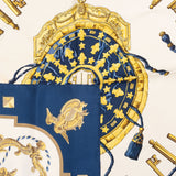 Hermès Classic "Les Clefs" Silk Carre 90 Scarf Tuch