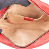 Gucci Red Leather Marmont GG Crossbody Bag