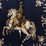 Hermès Classic "LVDOVICVS MAGNVS" Silk Carre 90 Scarf Tuch