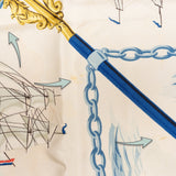 Hermès Classic "La Marine en Bois" Silk Carre 90 Scarf Tuch