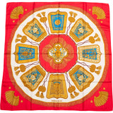 Hermès Classic "Les Clefs" Silk Carre 90 Scarf Tuch