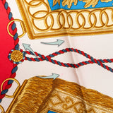 Hermès Classic "Les Clefs" Silk Carre 90 Scarf Tuch