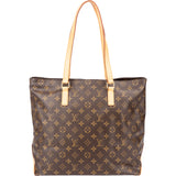 Louis Vuitton Canvas Monogram Cabas Mezzo Shoulder Bag