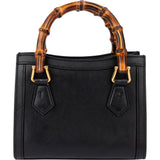 Gucci Black Leather Bamboo Diana Handbag