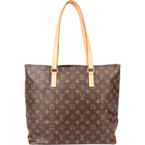 Louis Vuitton Canvas Monogram Cabas Mezzo Shoulder Bag