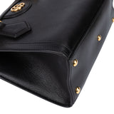 Gucci Black Leather Bamboo Diana Handbag