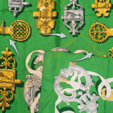 Hermès Classic "FERRONNERIE" Silk Carre 90 Scarf Tuch