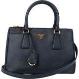 Prada Blue Saffiano Leather Galleria Handbag