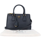 Prada Blue Saffiano Leather Galleria Handbag