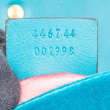 Gucci Blue Satin Marmont GG Crossbody Bag