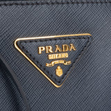 Prada Blue Saffiano Leather Galleria Handbag
