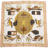 Hermès Classic "Carriage" Silk Carre 90 Scarf Tuch