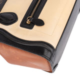Celine Tricolor Leather Luggage Handbag