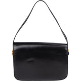 Celine Black Boxcalf Triomphe Shoulder Bag