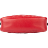 Gucci Red Leather Marmont GG Crossbody Bag