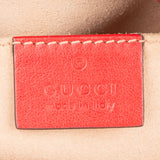 Gucci Red Leather Marmont GG Crossbody Bag