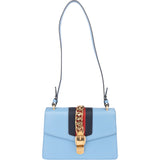 Gucci Blue Leather Sylvie Shoulder Bag