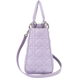 Christian Dior Quilted Lilac Leather Lady Dior Handbag