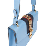 Gucci Blue Leather Sylvie Shoulder Bag