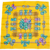 Hermès Classic "LES RUBANS DU CHEVAL" Silk Carre 90 Scarf Tuch