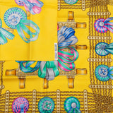 Hermès Classic "LES RUBANS DU CHEVAL" Silk Carre 90 Scarf Tuch