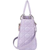 Christian Dior Quilted Lilac Leather Lady Dior Handbag