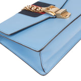 Gucci Blue Leather Sylvie Shoulder Bag