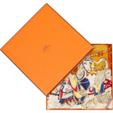 Hermès Classic "Carriage" Silk Carre 90 Scarf Tuch