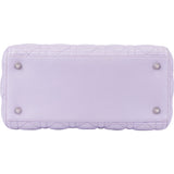 Christian Dior Quilted Lilac Leather Lady Dior Handbag