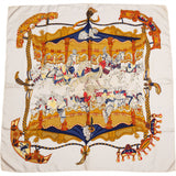 Hermès Classic "Carriage" Silk Carre 90 Scarf Tuch