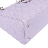 Christian Dior Quilted Lilac Leather Lady Dior Handbag