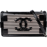 Chanel Plexi Brick CC Quilted Patent Leather Single Flap Crossbody Bag