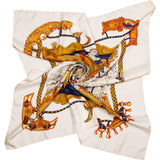 Hermès Classic "Carriage" Silk Carre 90 Scarf Tuch